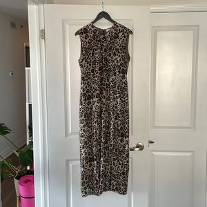 Raey leopard slit silk dress. Uk size 12.